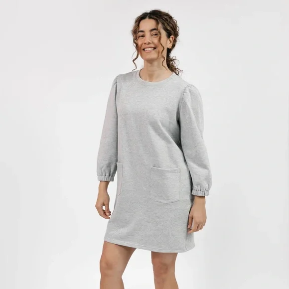 Smash + Tess PARKER MINI DRESS IN HEATHER GREY LUREX - Picture 2 of 3